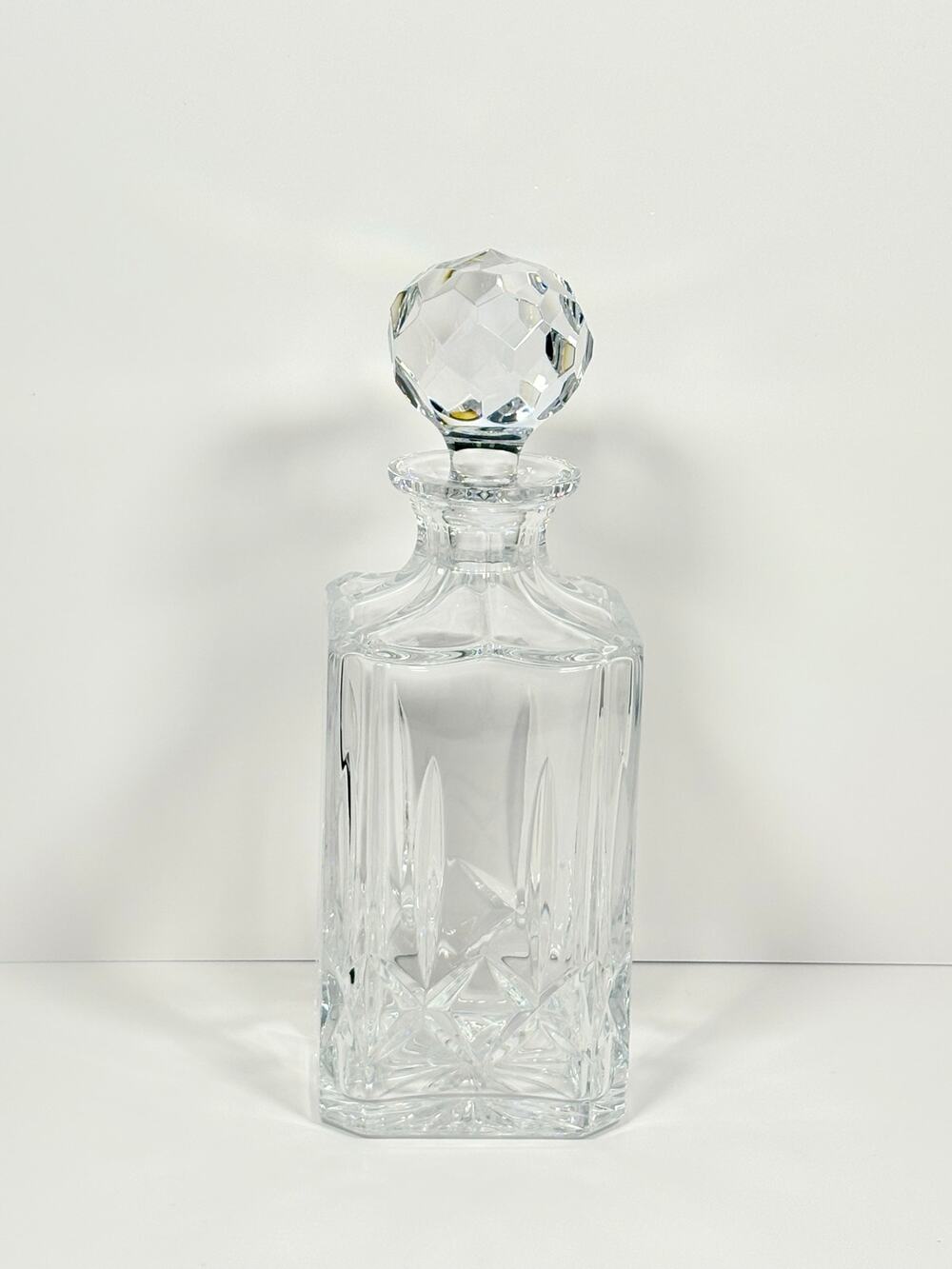 Atlantis Crystal Decanter with Faceted Stopper ~ Portuguese Crystal